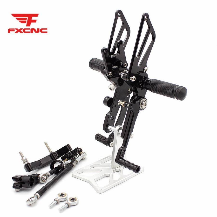 アルミバイクフットペグ ペダルリアセット フットレスト CNC KTMデューク690 2012-2015 Gold
