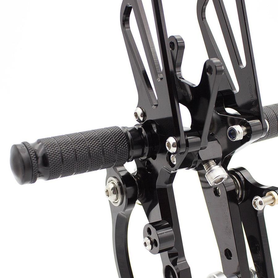 アルミバイクフットペグ ペダルリアセット フットレスト CNC KTMデューク690 2012-2015 Goldの画像