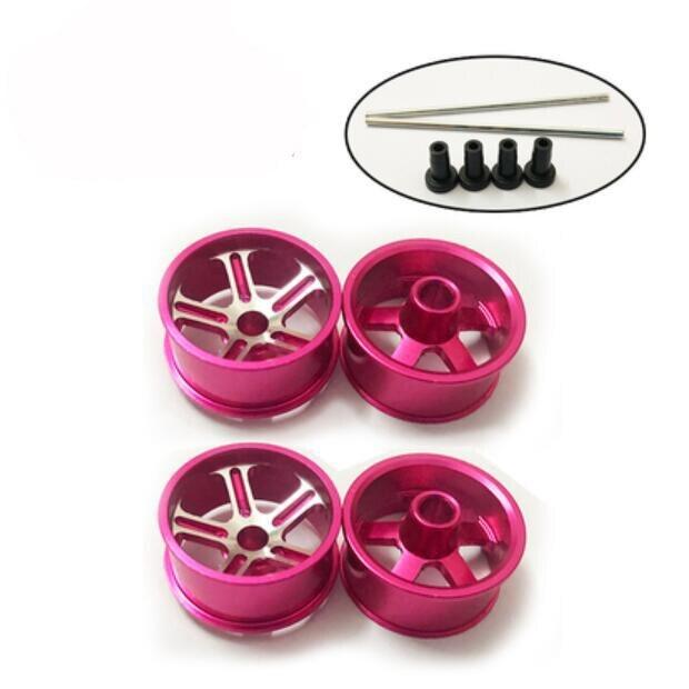 タミヤ　田宮　ミニ四駆　アルミホイール　ピンク ミニ四駆加工アルミホイールピンク