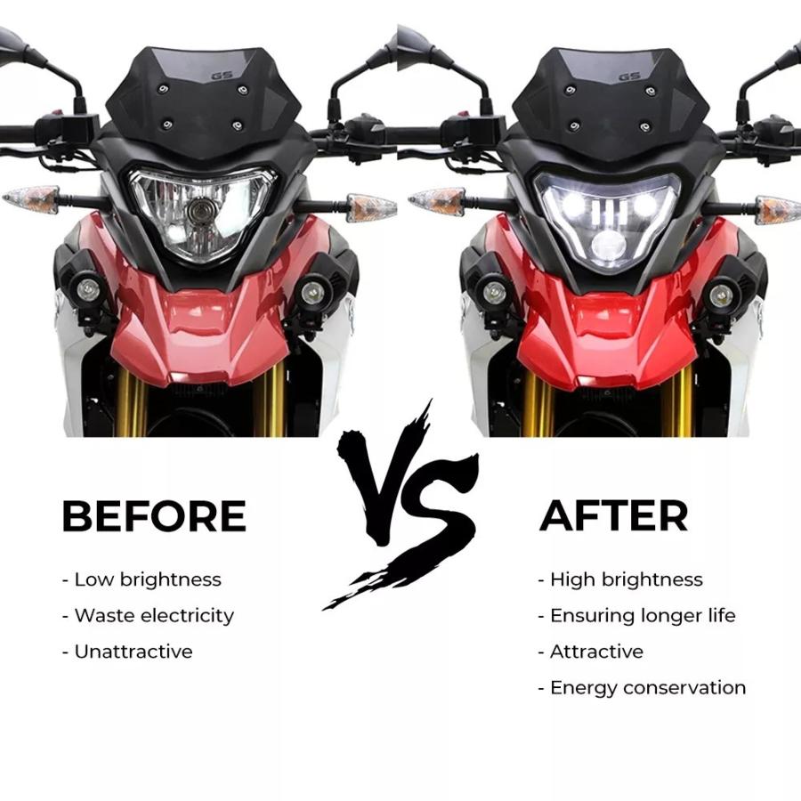 LEDヘッドライト プロジェクター フルセット BMW G310GS G310R G 310 GS R 310GS 2016 2017 2018 デビルアイ_1