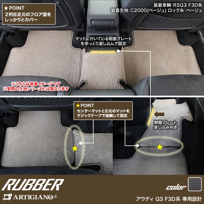 Audi（アウディ） Q3 F3D系 フロアマット ラバー製 ゴム 防水 撥水性