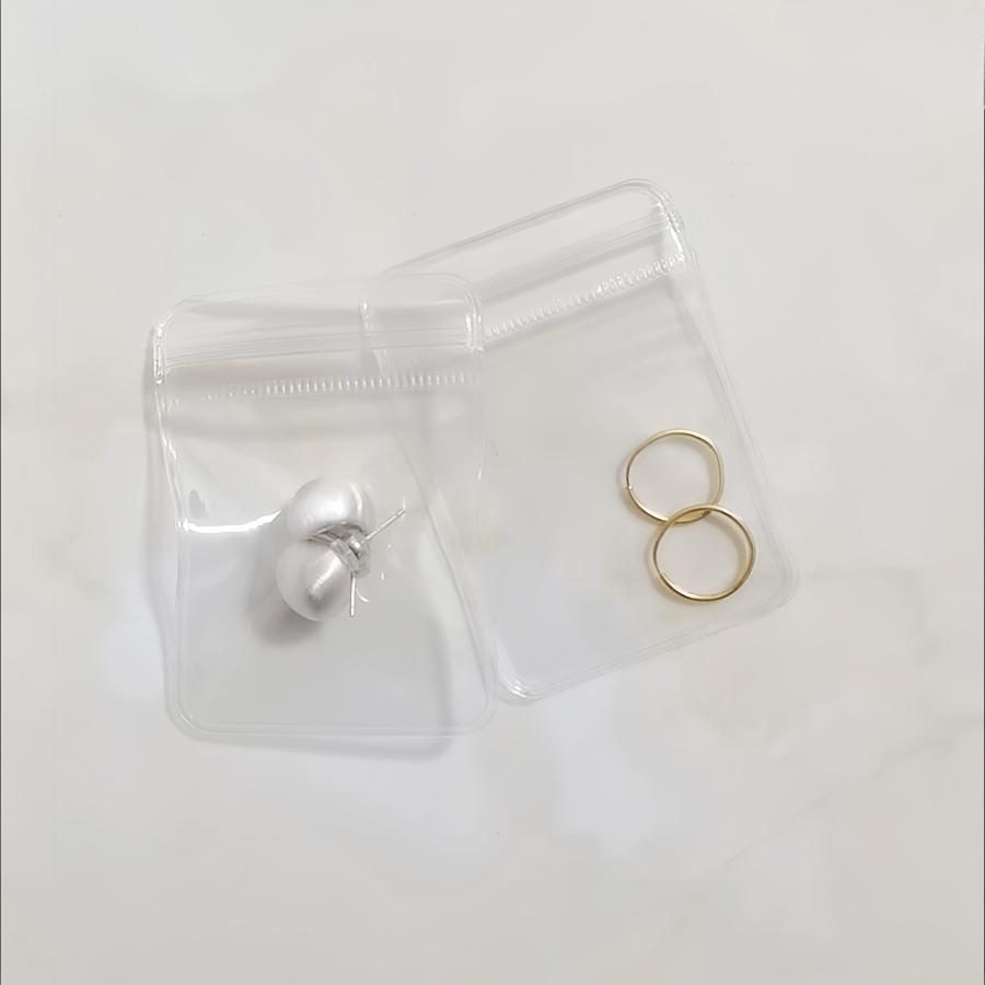 50枚入り PVC透明ジッパー袋 5x7cm アクセサリー 保存袋 変色防止