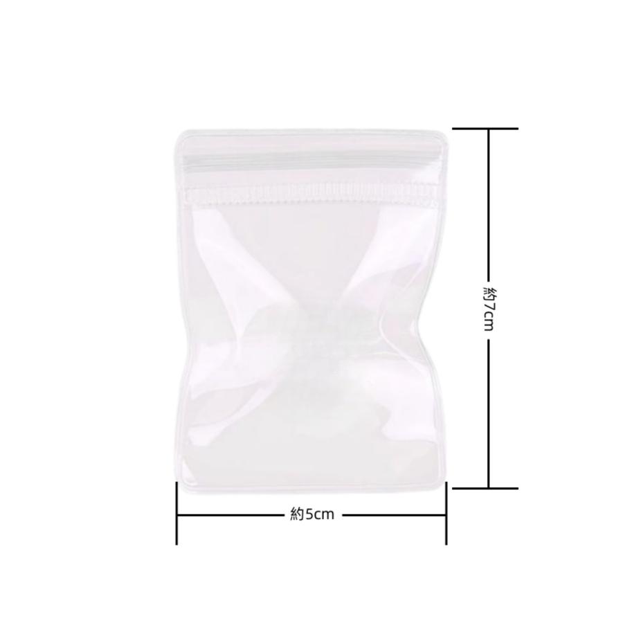 希少 クリストフル 変色防止用布袋 3点 50枚入り PVC透明ジッパー袋 5x7cm アクセサリー 保存袋 変色防止