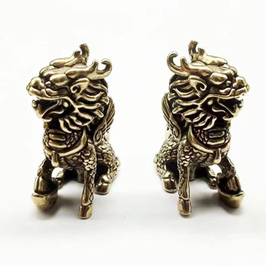 麒麟 キリン 霊獣 真鍮 銅製 ミニ 福を招く 風水 グッズ 魔除け 平和