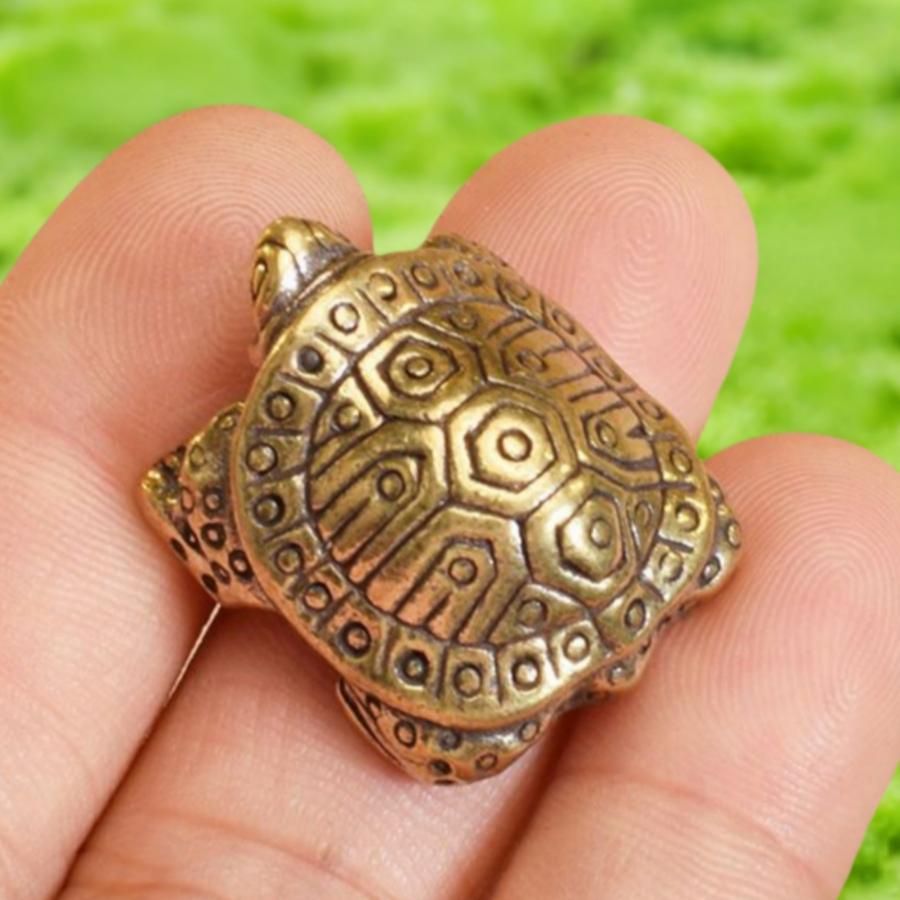 亀の置物 可愛い 金の亀 2個セット インテリア ガーデニング 庭 玄関