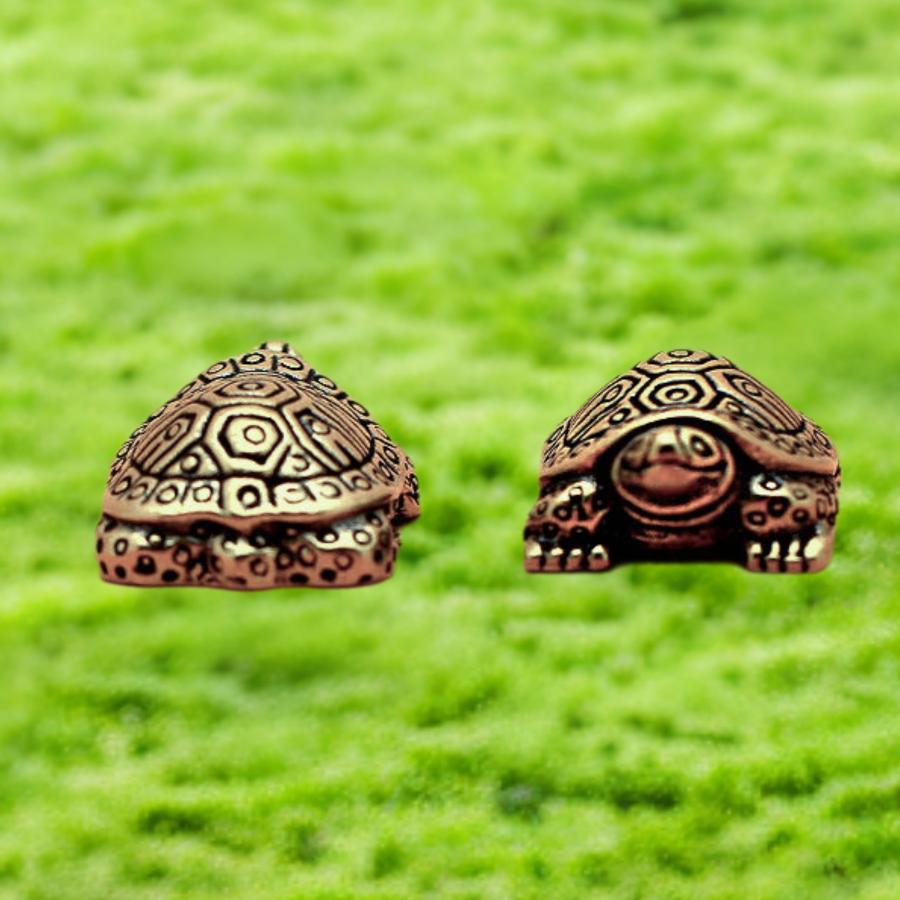 亀の置物 可愛い 金の亀 2.5cm 1個 インテリア ガーデニング 庭
