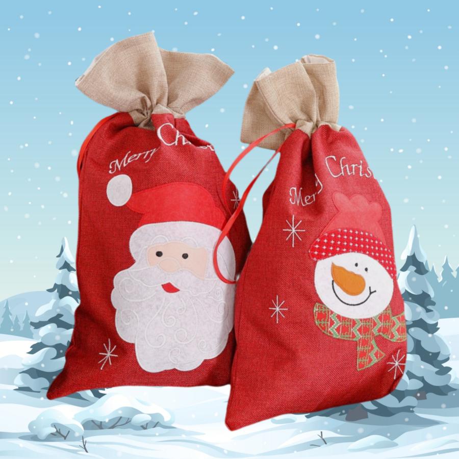 2026 クリスマス ラッピング 袋 大きい 55×32cm 1個 サンタ ギフト