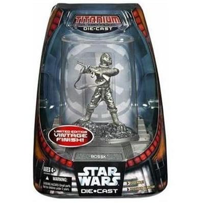 Star Wars Titanium Series Limited Edition Silver Vintage Finish - Bossk with Display Case　並行輸入品