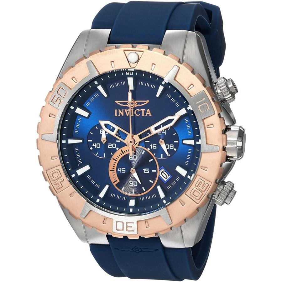 クリスマス特集2021 Invicta 22523) 並行輸入品 (Model: Color:Blue Watch%カンマ% Casual Silicone and Steel Stainless Quartz 'Aviator' Men's その他メンズアクセサリー クリスマス特集2021 Invicta 22523) 並行輸入品 (Model: Color:Blue Watch%カンマ% Casual Silicone and Steel Stainless Quartz 'Aviator' Men's その他メンズアクセサリー