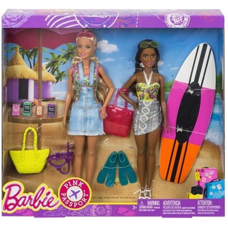 開店記念セール！ Pink Barbie Passport Set　並行輸入品 Gift Dolls Adventure Camping Pack Doll 2 その他おもちゃ