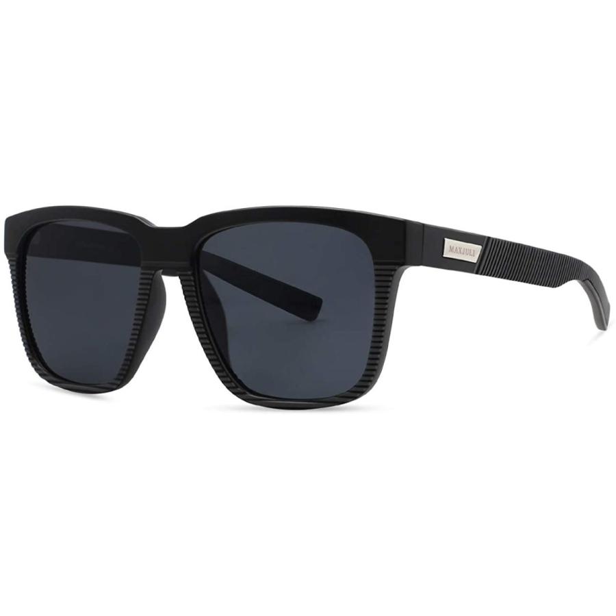 送料無料! MAXJULIMAXJULI Polarized Sunglasses for Big Heads Men Women (fit xl-xxl size) Black/Gray Lens  59 mm　並行輸入品