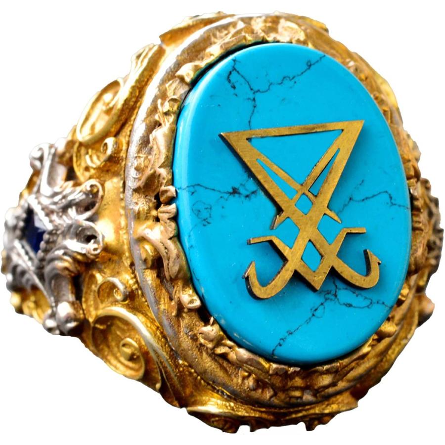 国内外の人気  Ring Sigil  Ring Lucifer Satanic Men　並行輸入品 For Ring Silver Sterling 925  Ring Satan  Geometry Sacred  Ring その他財布、帽子、ファッション小物