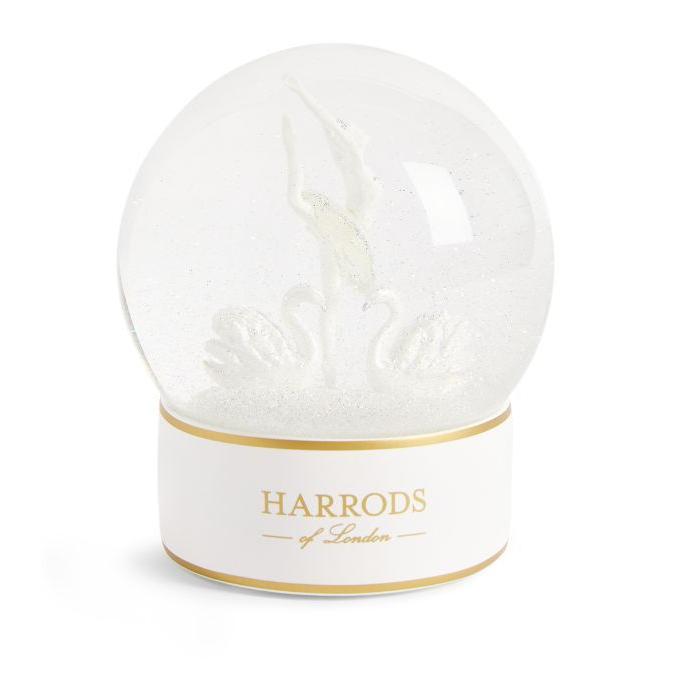 送料無料】英国 Harrods ハロッズ 白鳥バレエ スノードーム☆正規品