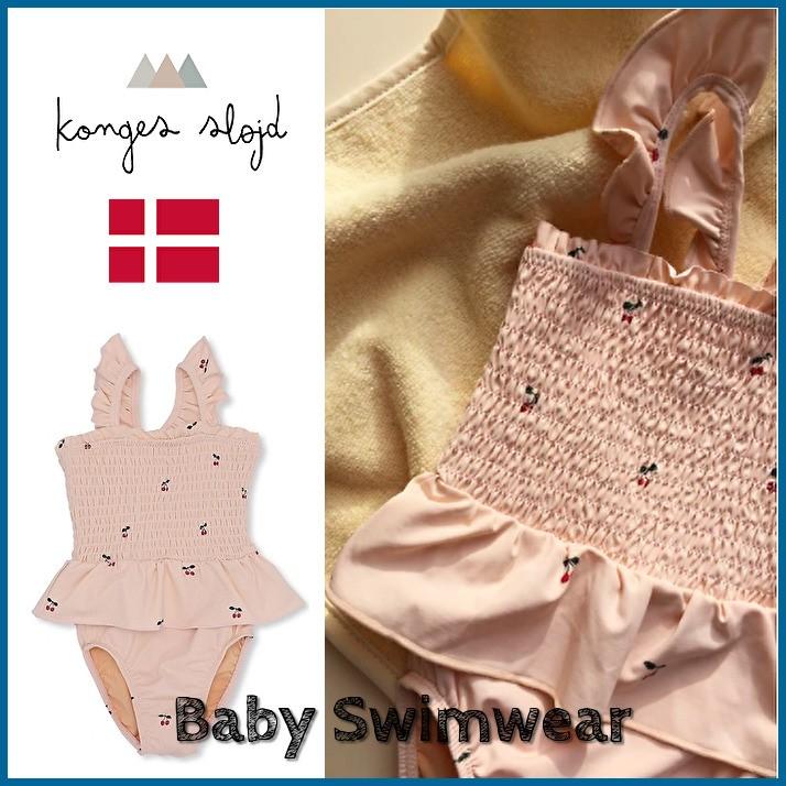 Konges Slojd コンゲススロイド ベビー水着 ワンピーススイムスーツ チェリー柄 女の子 出産祝い 記念日 誕生日 プレゼント Parselsorgu Com