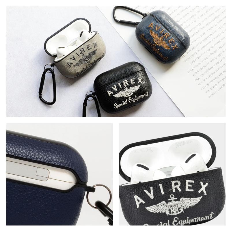 AirPods Pro2 AVIREXケース付き Amazon | AVIREX 正規品 AirPods Pro2 ケース 「 刺繍ロゴ 」 カラビナ