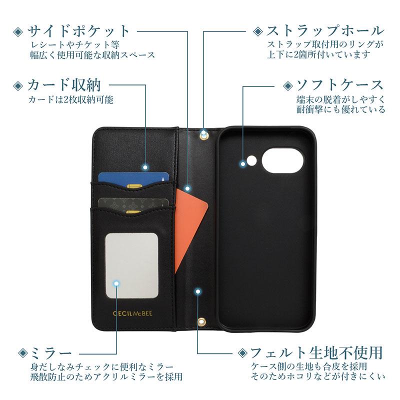 CECIL McBEE（セシルマクビー） Google Pixel 9a ケース 手帳型