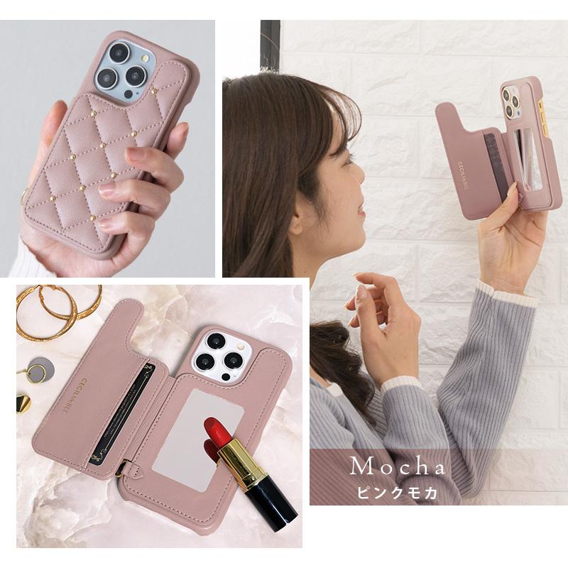 CECIL McBEE（セシルマクビー） iPhone17 ケース キルティング 背面