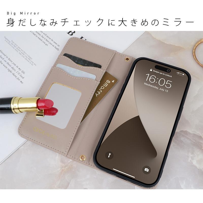 CECIL McBEE（セシルマクビー） iPhone17 ケース 手帳型 キルティング