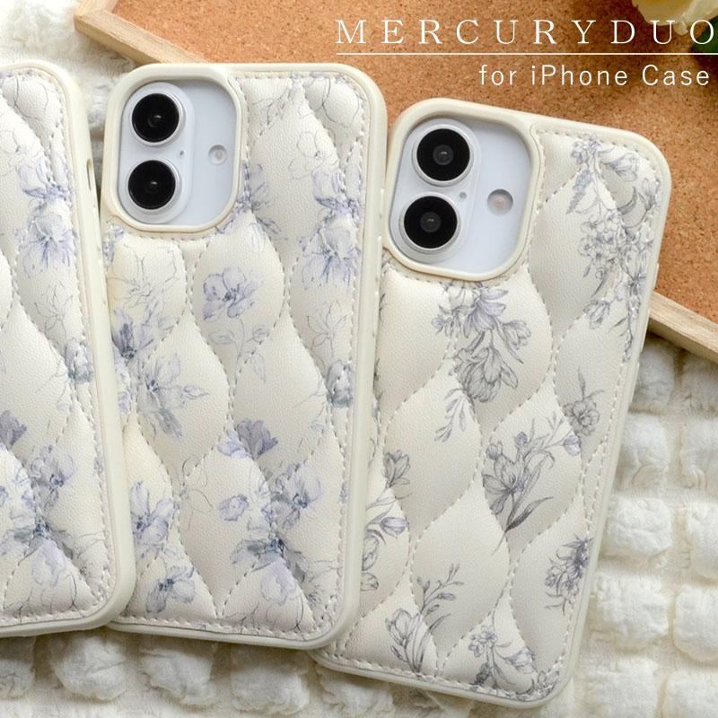 大流行ブランド Mercury duo iPhoneケース MERCURYDUO（マーキュリーデュオ） iPhone17 ケース キルティング 背面