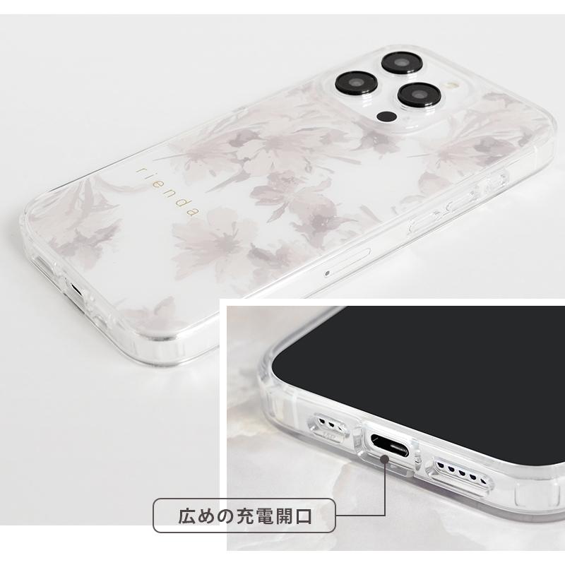 rienda リエンダ Dress Flower 花柄 クリア ケース iPhone15 ブランド 