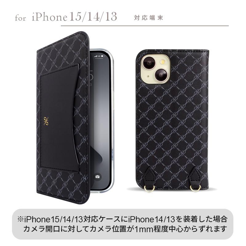 リエンダ rienda iphone15 iPhone14 iPhone13 ケース 手帳型 ミラー付 RRロゴ 手帳型ケース iPhone15 iPhone14 iPhone13 スマホケース｜m-channel｜11