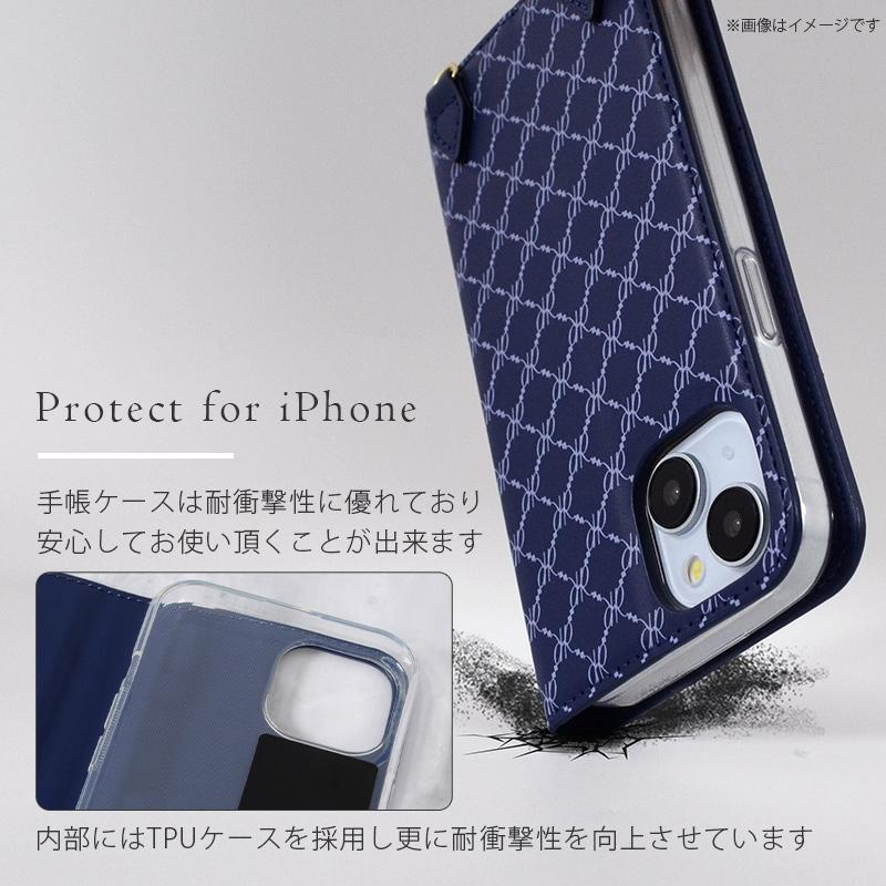 リエンダ rienda iphone15 iPhone14 iPhone13 ケース 手帳型 ミラー付 RRロゴ 手帳型ケース iPhone15 iPhone14 iPhone13 スマホケース｜m-channel｜12