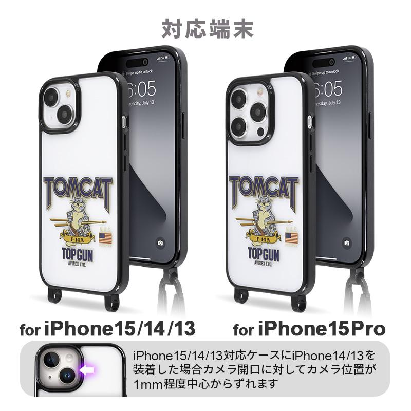 iphone15 ケース クリア ブランド AVIREX アヴィレックス avirex スマホショルダー ショルダー ストラップ クリアケース iphone15Pro ケース iphone14 iphone13｜m-channel｜07