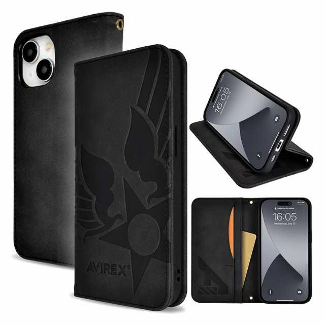 AVIREX（アヴィレックス） iPhone17 ケース 手帳型 スタンプロゴ