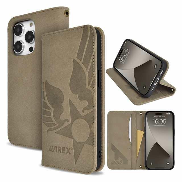 AVIREX（アヴィレックス） iPhone17 ケース 手帳型 スタンプロゴ