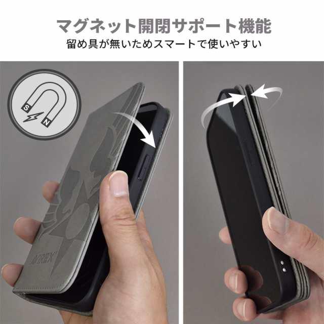 AVIREX avirex アヴィレックス スマホケース iphone15 ケース 手帳型 ブランド スタンプロゴスエード 手帳型ケース iphone15Pro ケース iphone14 iphone13｜m-channel｜08