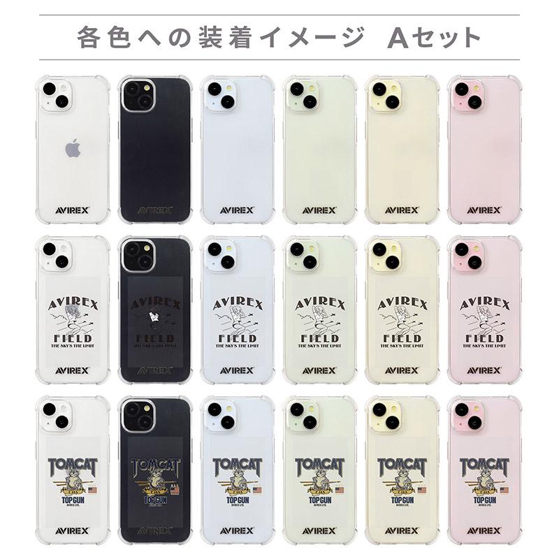 AVIREX（アヴィレックス） iPhone15 ケース ブランド 耐衝撃 クリア