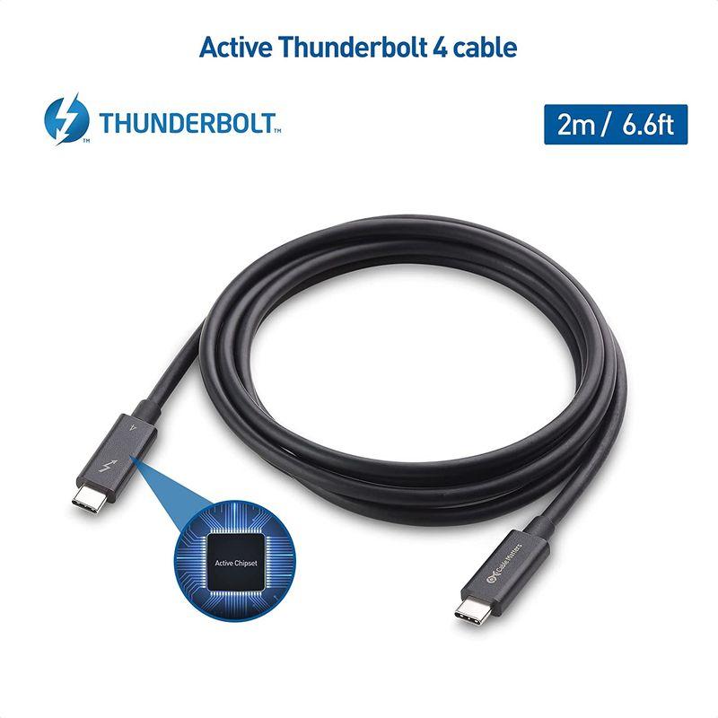 新品同様 Intel Thunderbolt 認証取得Cable Matters Thunderbolt 4 ケーブル 2m Active サンダーボ