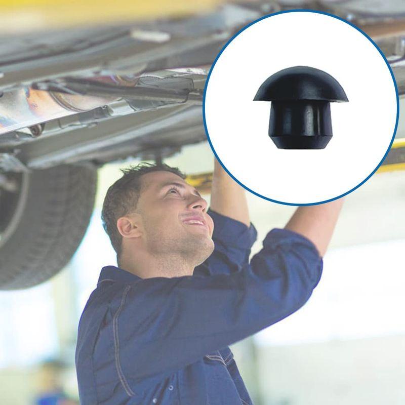 ジャックオイルプラグ ゴム製オイルフィラープラグ（20個ブラック）油圧ゴム油入りプラグ ジャック補修部品 プラグ ゴム栓