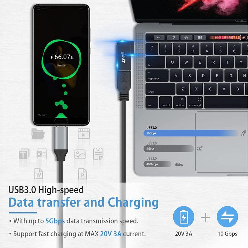 Poyiccot USB 3.0 延長 L型アダプタ 、USB L字 USB L型アダプタ、USB 変換アダプタ L字 (タイプAオス- タ｜m-choiceplaza｜06