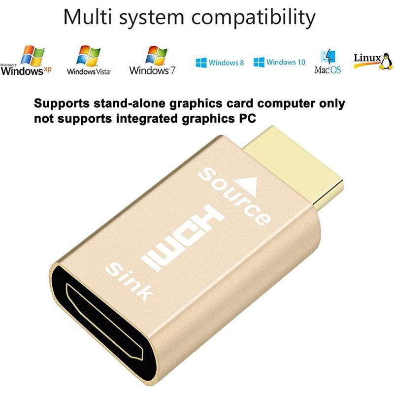 DTECH HDMI EDID エミュレーター 保持器 アダプター コネクター オス メス 4K 60Hz 1080P 接続デバイス間におけ｜m-choiceplaza｜08