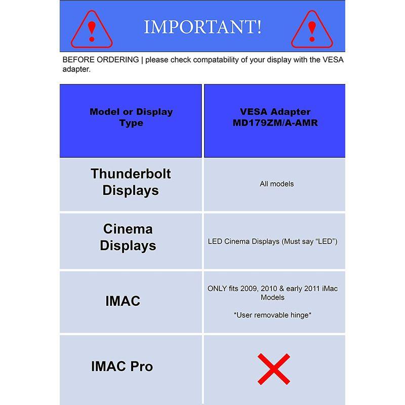 VESA Mount Adapter Kit for iMac and LED Cinema or Apple Thunderbolt Di｜m-choiceplaza｜05