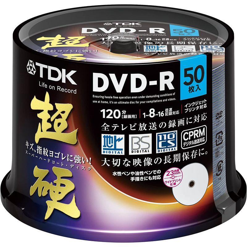 与え与えTDK 録画用DVD-R CPRM対応 16倍速対応 ホワイトワイドプリンタブル キズや指紋ヨゴレに強いスーパーハードコート・ディスク 「超  ブルーレイ、DVDレコーダー