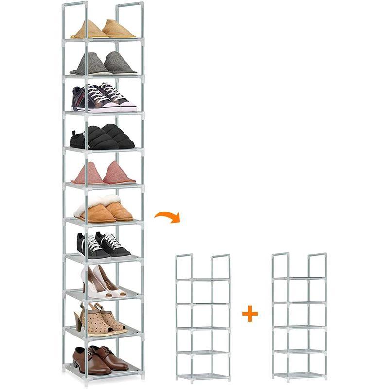 シューズラック 10段 靴収納 靴棚 10足 下駄箱 省スペース シューズボックス スリム 玄関に靴を効率収納 靴入れ 組み立て式 幅約30｜m-choiceplaza｜06