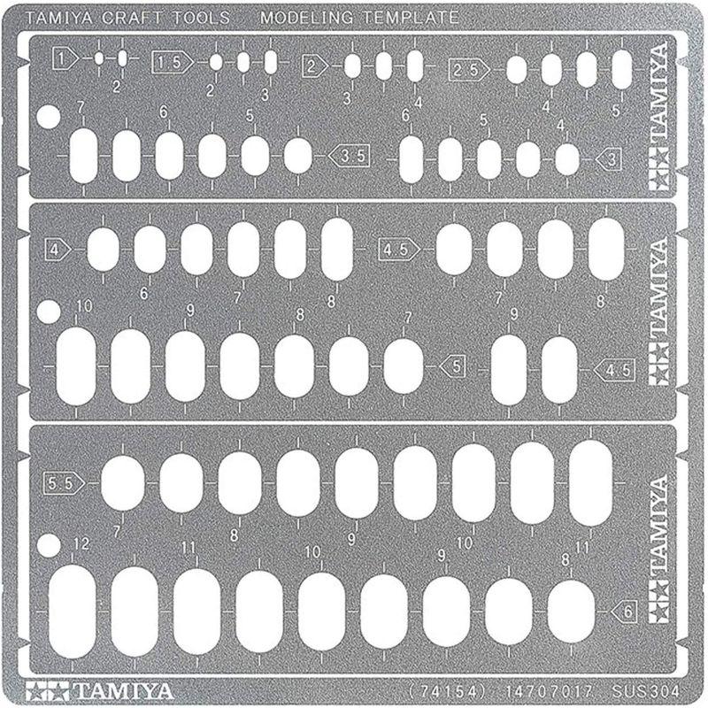 タミヤ クラフトツールシリーズ No.154 モデリングテンプレート (長円 1-6mm) プラモデル用工具 74154｜m-choiceplaza｜04