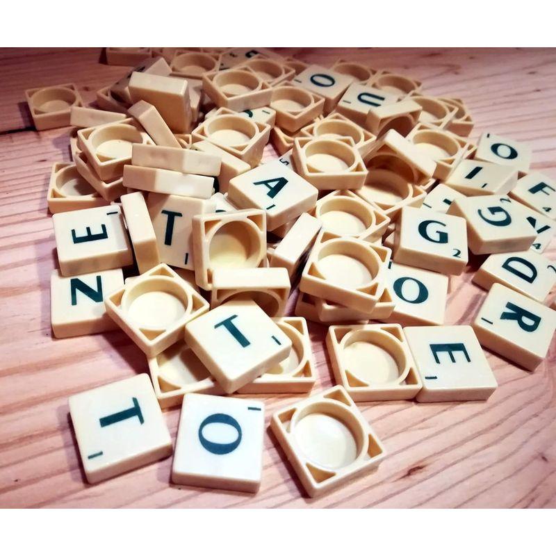 英文字 タイル Scrabble Tiles 100枚セット アルファベット マス クロスワード おもちゃ 教育 ゲーム 英文字は黒色｜m-choiceplaza｜06