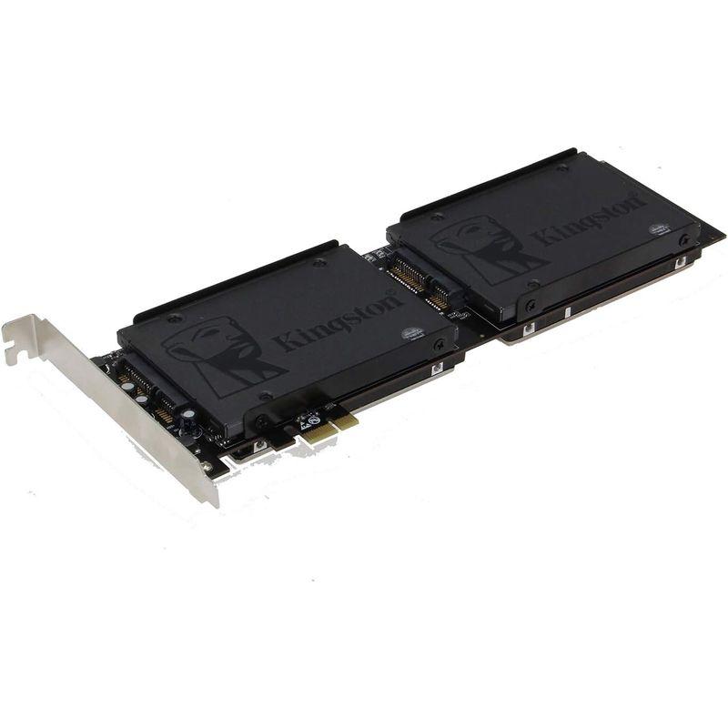 大口注文 Sedna - PCI Express Quad 2.5インチ SATA SSD コントローラーカード (電源回路内蔵、SATA電源コネクタ