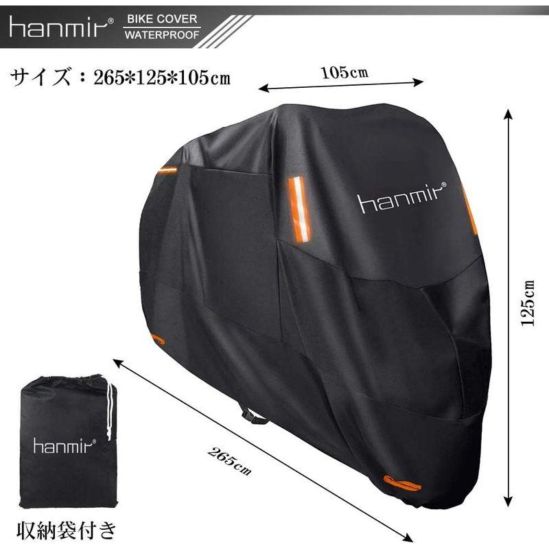 Hanmir バイクカバー 原付カバー 300D厚手 バイクカバー大型 耐熱 防水 撥水 紫外線防止 盗難防止 防風 防埃 防雨 防雪 26｜m-choiceplaza｜07