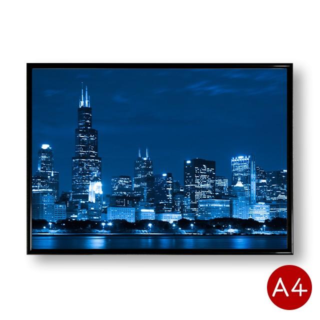 A4ポスター シカゴの夜景 マットコート紙 インテリア 自然 景色 風景 写真 アートポスター 北欧｜m-d-s｜02