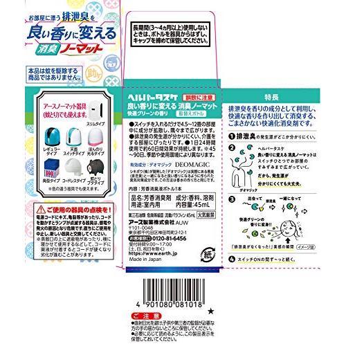 ヘルパータスケ 良い香りに変える 消臭ノーマット 取替えボトル 快適グリーンの香り｜m-dotto｜07