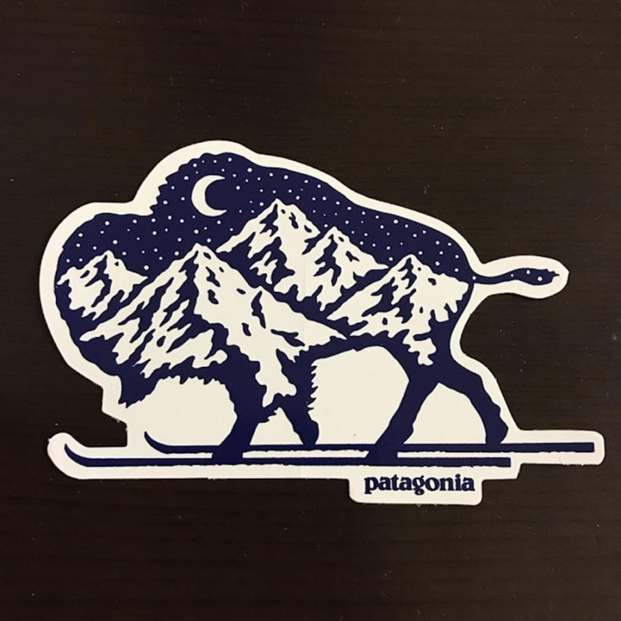 【pa-24】patagonia パタゴニア ステッカー Nordic Bison｜m-earth-stickers