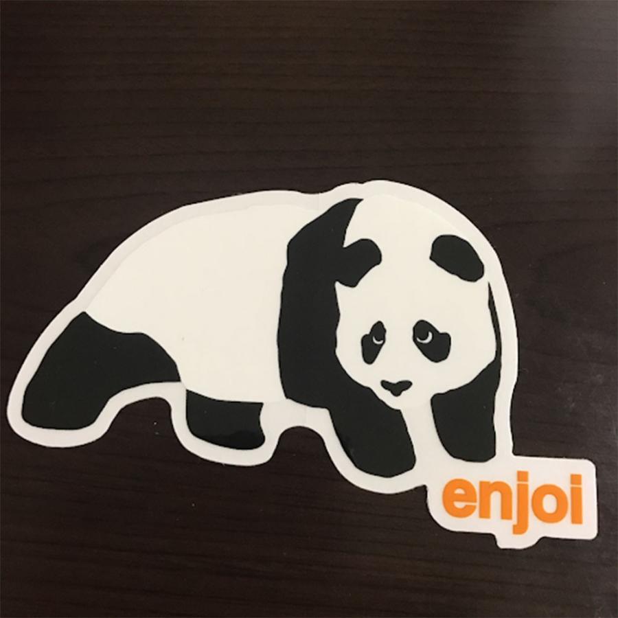 【ST-101】Enjoi Skateboard エンジョイ スケートボード ステッカー Panda orange｜m-earth-stickers