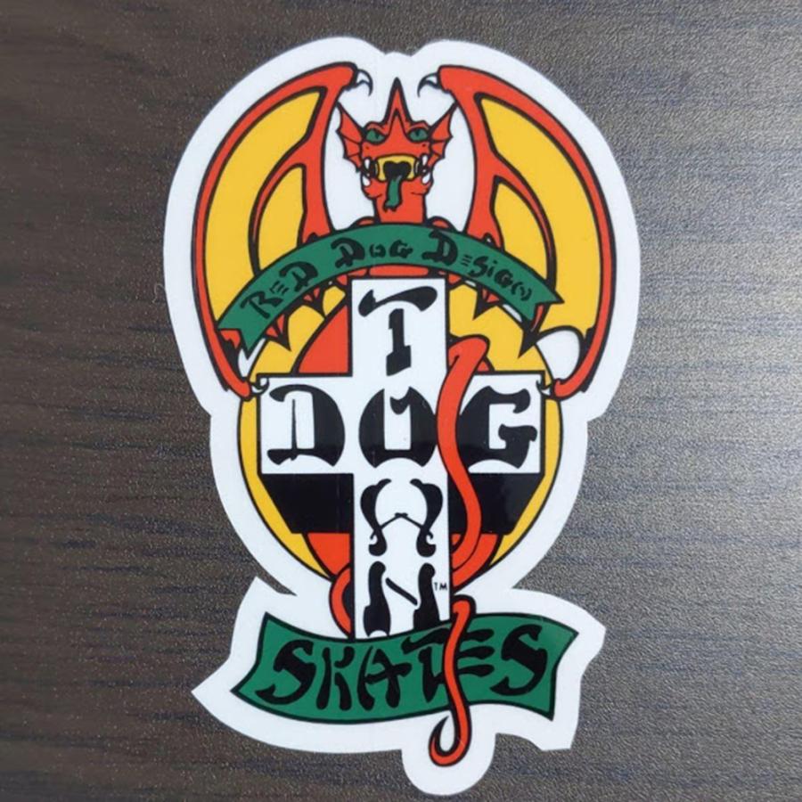 【ST545】Dogtown Skateboard ドッグタウン STICKER スケートボード ステッカー Red Dog Die Cut