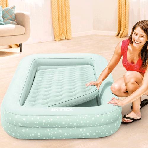 【日本正規品】ベッド エアーベッド キッズベッド エアベッド キッズトラベルベッドセット エアー家具 キッズ INTEX 66810 |  | 01