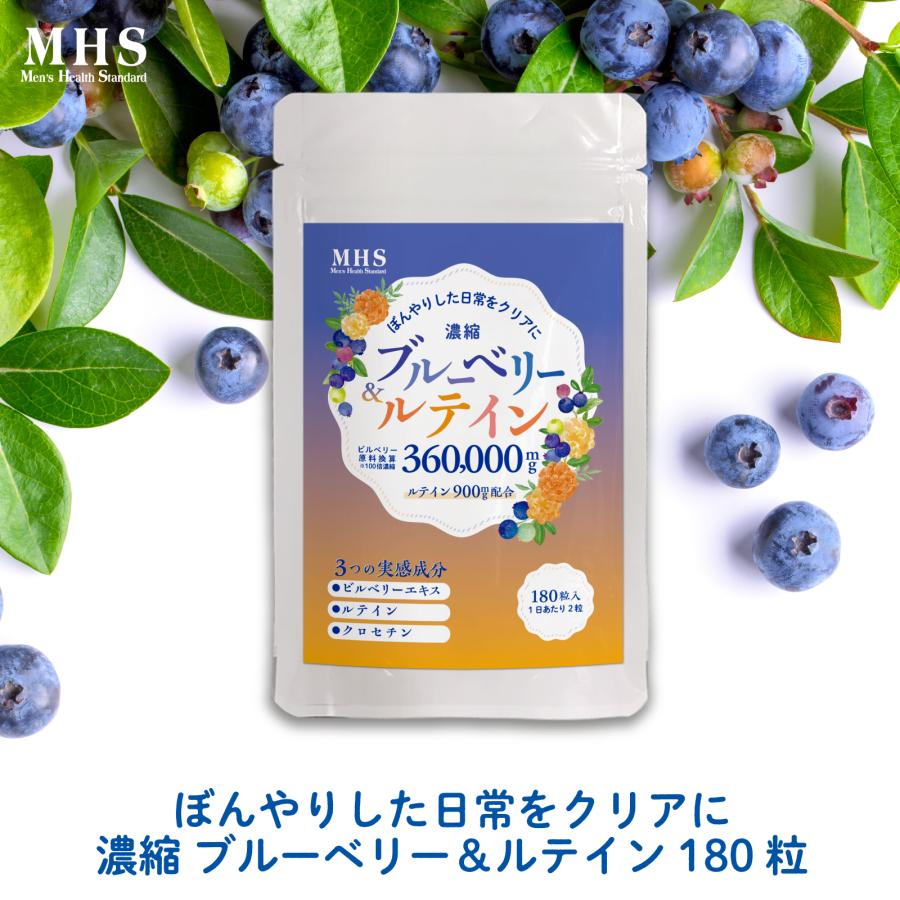 Men's Health Standard ブルーベリー＆ルテイン 180粒 北欧産