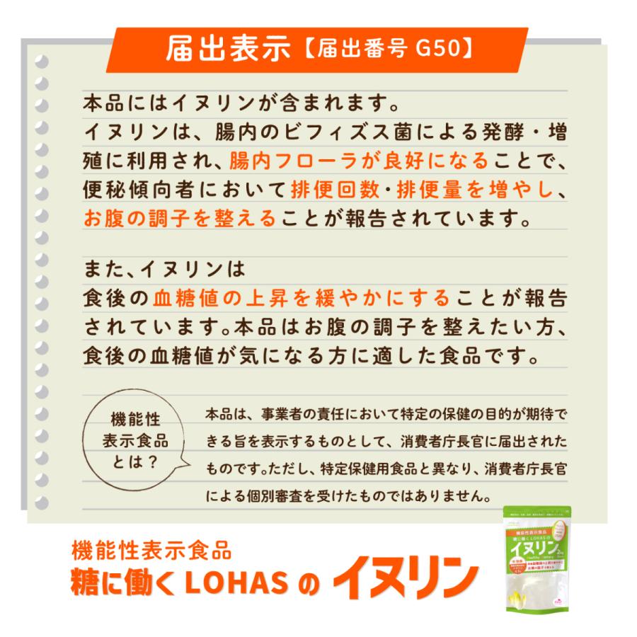 イヌリン 2kg×2袋 血糖値 便秘 にお悩みの方に 機能性表示食品 水溶性食物繊維 顆粒タイプ 菊芋 同組成の水溶性 爆買 | LOHAStyle | 02